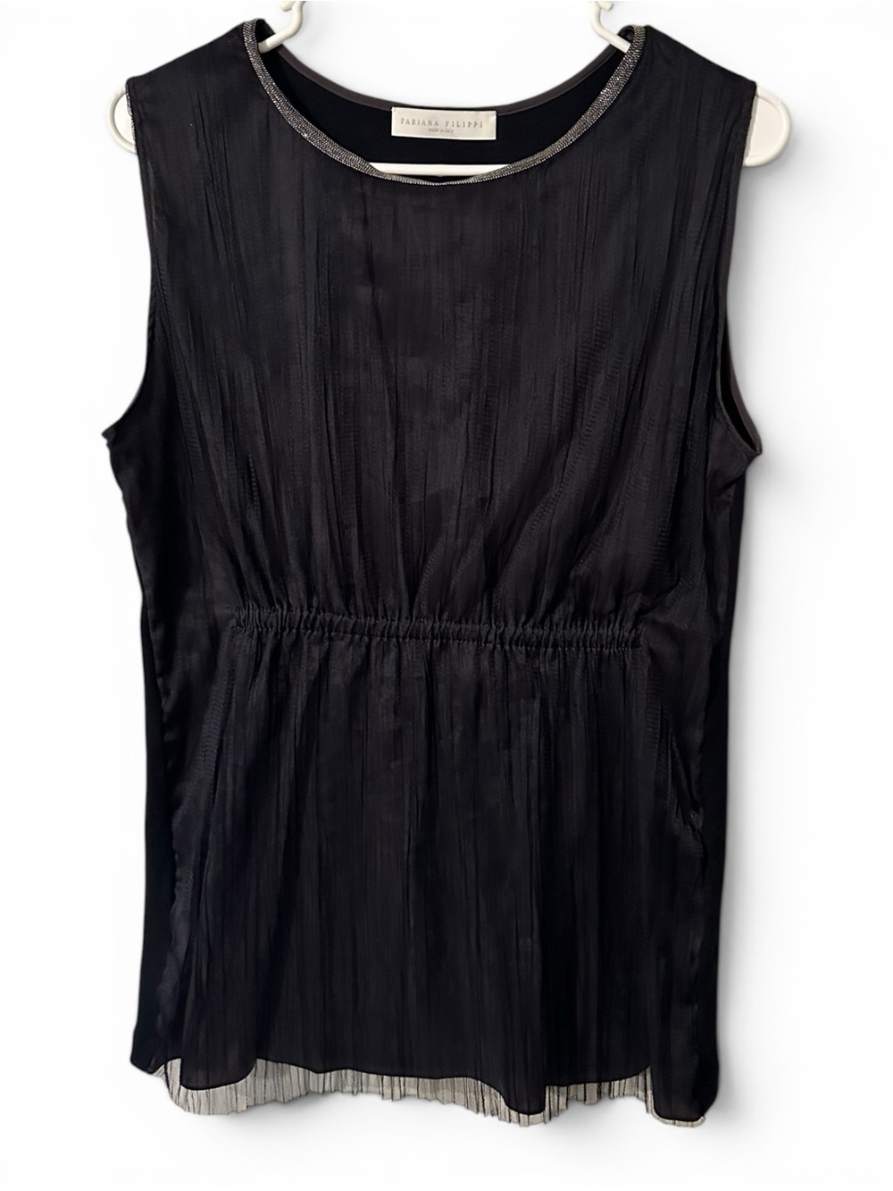 Fabiana Filippi Plisse pleated blouse black large
